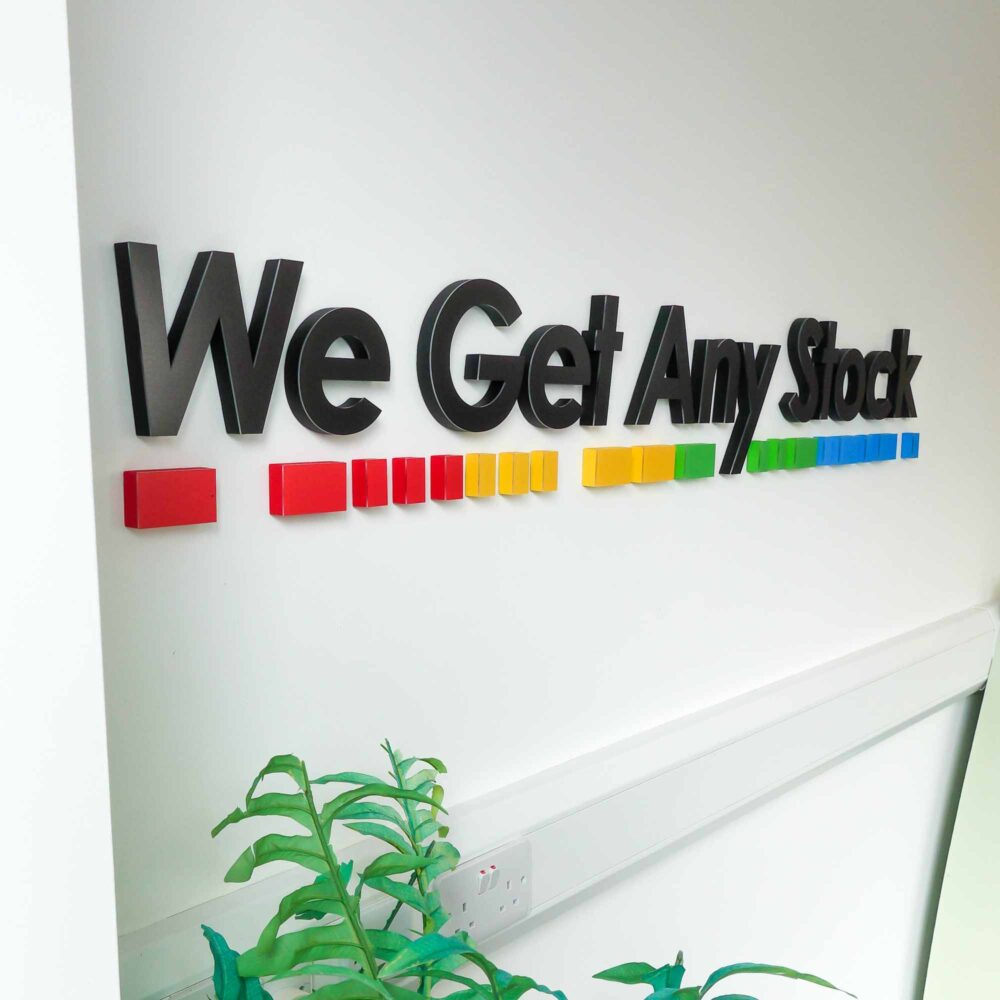 3D matt logo acrylic faced wall sign in your brand colours!