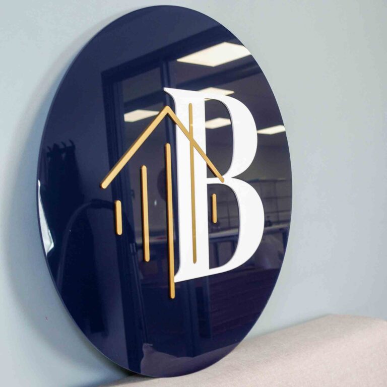 Premium Acrylic Wall Plaque rounded logo