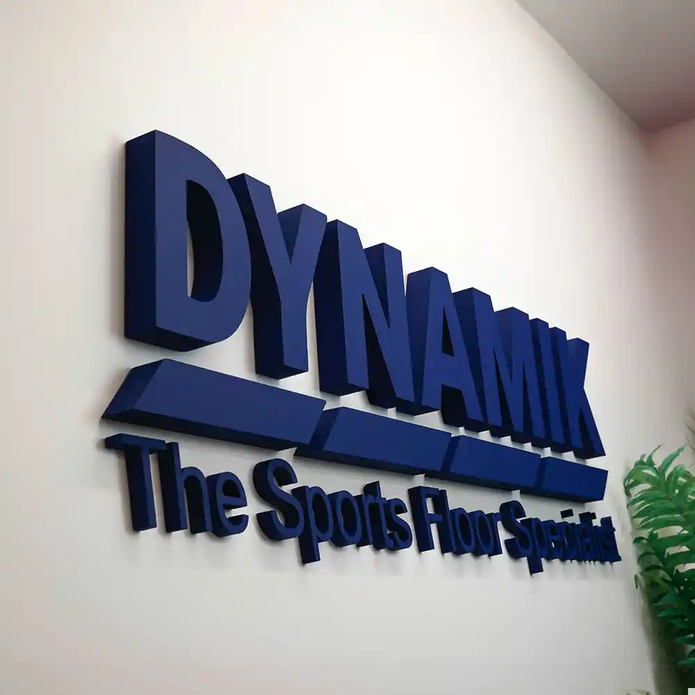 thick letters embossed 3d signage