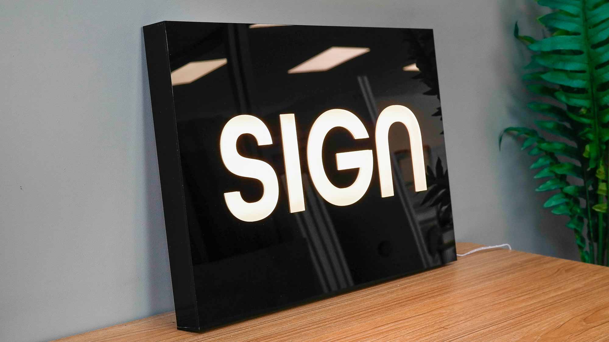 Illuminated signs example