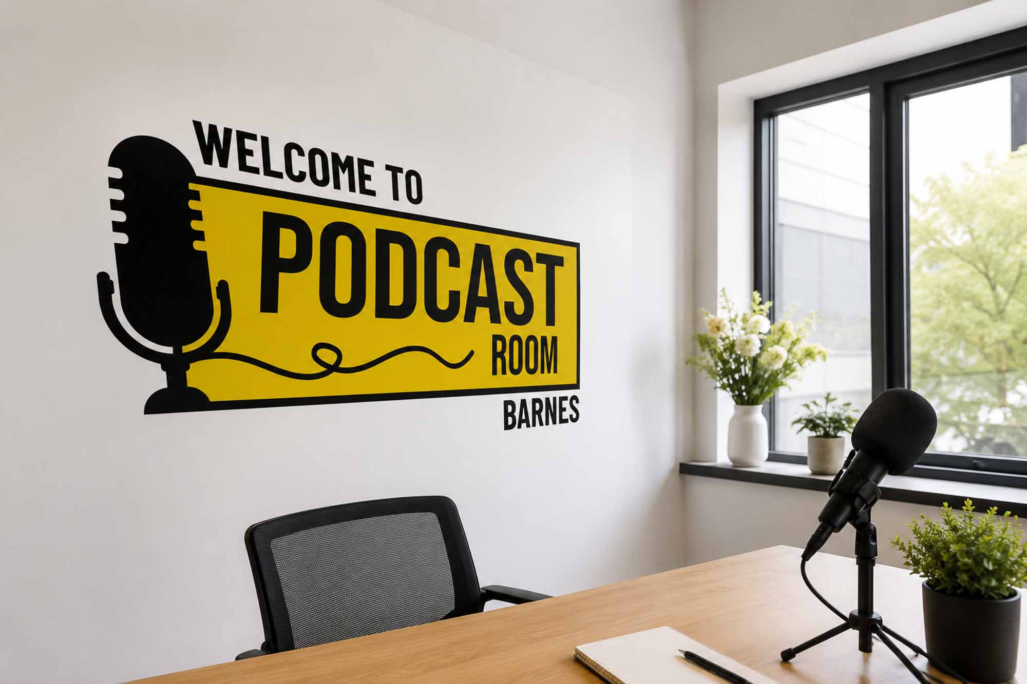 Printed vinyl logo wall sticker decal logo sign