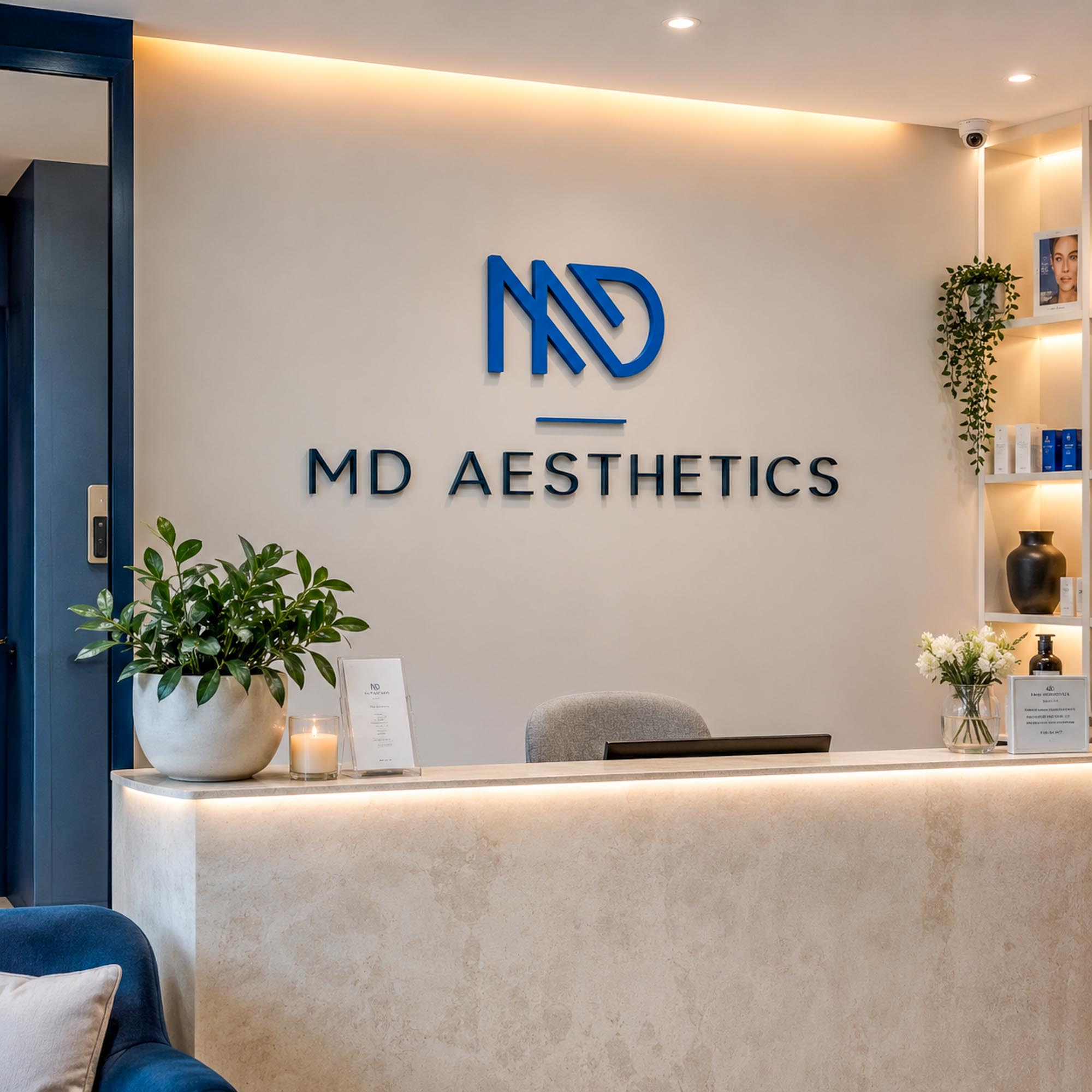 3D Business Logo wall sign in clinic reception
