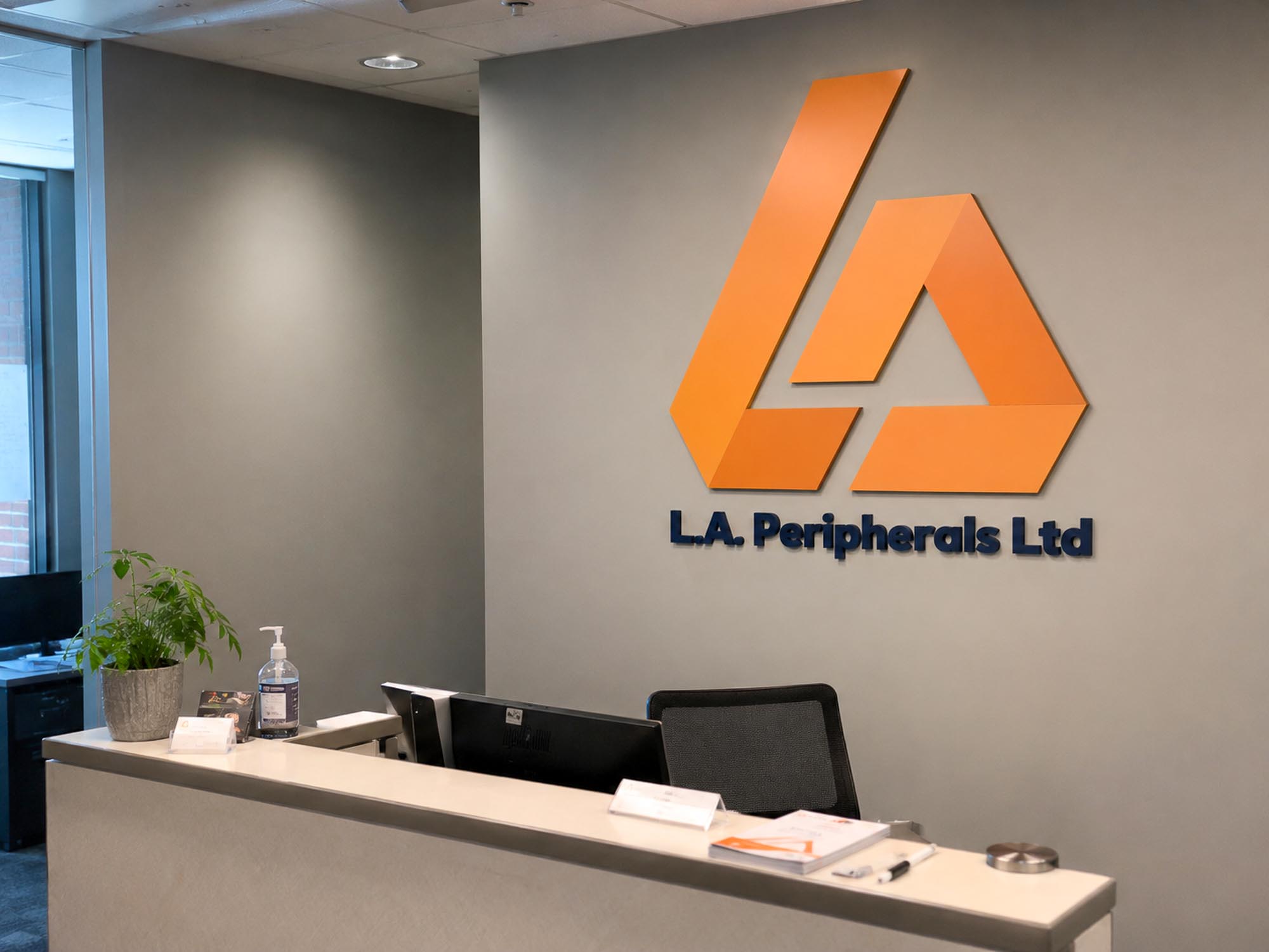 3D Matt Acrylic faced wall sign reception