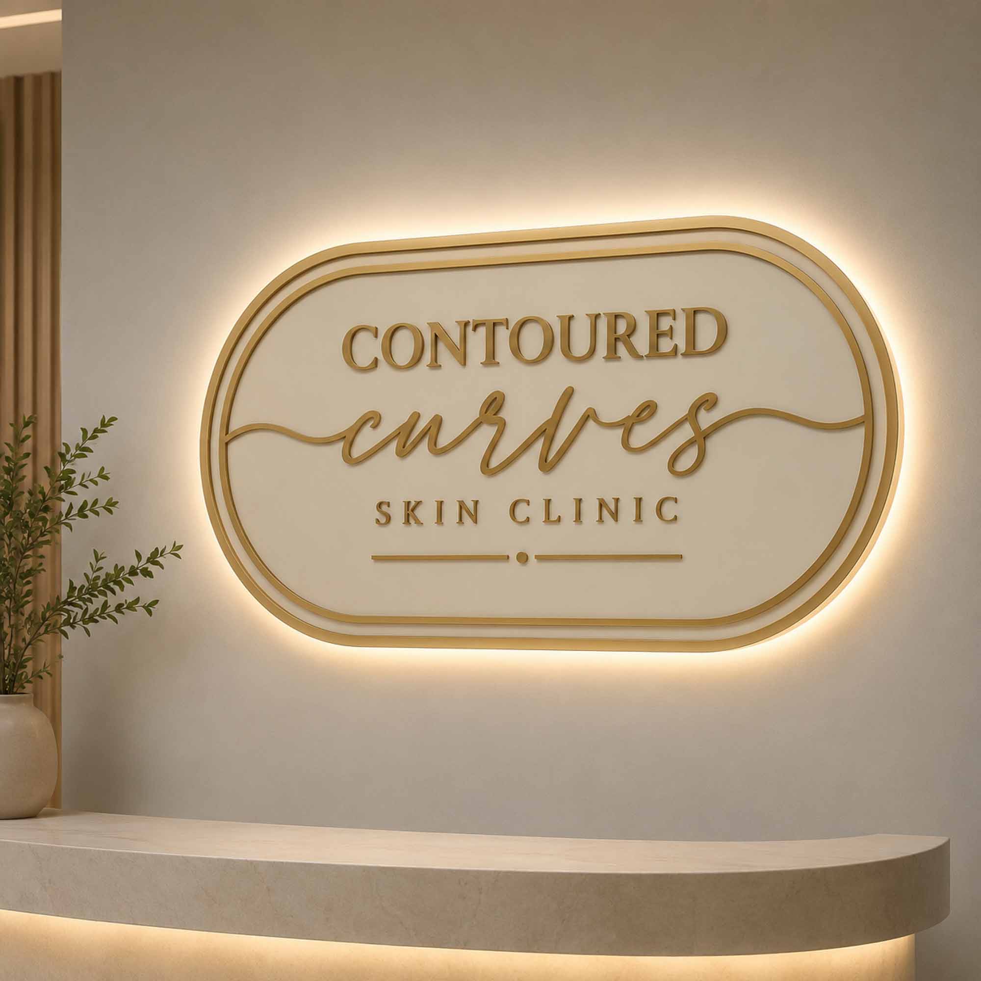 Illuminated Acrylic Wall logo sign